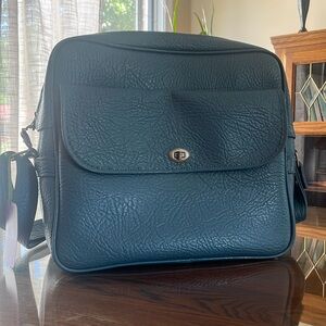 Vintage Sears Blue Travel Bag. Carry On.